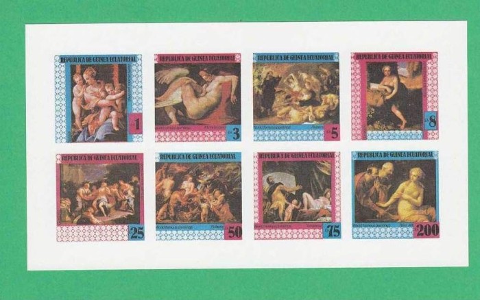 Eq. Guinea - Paintings - unused imperforated block F.014