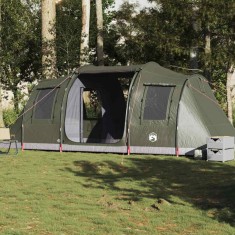 vidaXL Cort camping tunel pentru 4 persoane verde masliniu impermeabil foto