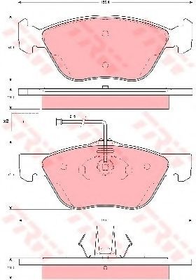 Set placute frana,frana disc ALFA ROMEO GT (937) (2003 - 2010) TRW GDB1602