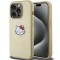Husa pentru iPhone 13 Pro - Hello Kitty Hardcase Leather Kitty Head MagSafe (HKHMP13LPGHCKD) - Gold