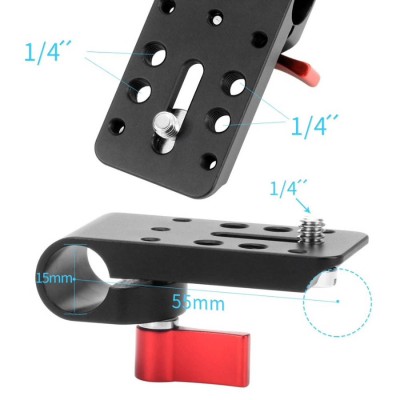 Bracket Plate 15mm Rig Surub 1/4 foto