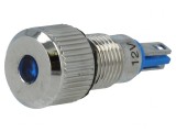 Lampă LED albastră 12V IP67 &Oslash;8mm pentru lipit