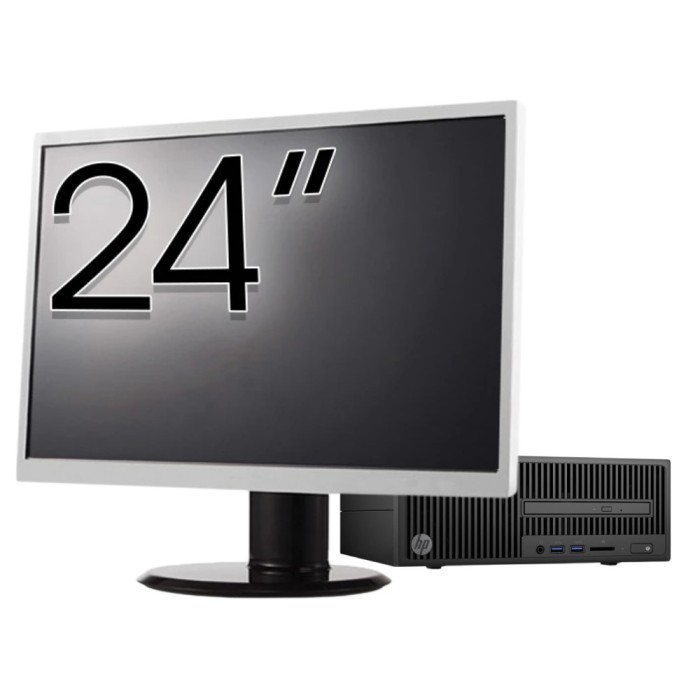 Pachet Calculator Second Hand HP 280 G2 SFF, Intel Core i5-6400 2.70GHz, 8GB DDR4, 500GB HDD, DVD-ROM + Monitor 24&amp;quot; NewTechnology Media