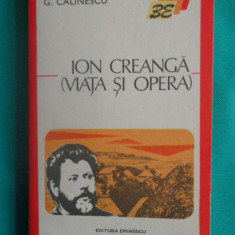 George Calinescu – Ion Creanga viata si opera