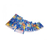 Punga de hartie copii cu astronauti in spatiu cu inchidere tip plic, 23x33x4+2 cm,60 g m &sup2;