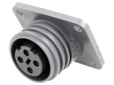 Conector circular soclu mamă 4 pini 18A 600V BULGIN EXP-0941/04/S nichelat