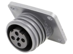 Conector circular soclu mamă 4 pini 18A 600V BULGIN EXP-0941/04/S nichelat