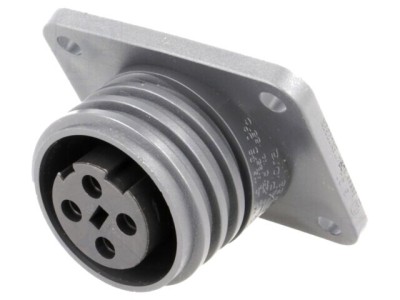 Conector circular soclu mamă 4 pini 18A 600V BULGIN EXP-0941/04/S nichelat foto