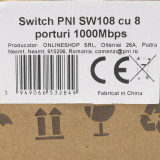 Cumpara ieftin Switch PNI SW108, 8 x 10/100/1000 Mbps, Gigabit, carcasa metalica