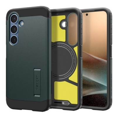 Husa pentru Samsung Galaxy S25 - Spigen Tough Armor MagSafe - Abyss Green foto