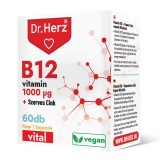 Capsule vegane Vitamina B12 1000 MCG + zinc organic Dr Herz 60 buc