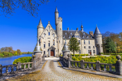 Fototapet de perete autoadeziv si lavabil City49 Castel Marnix Belgia, 200 x 150 cm foto