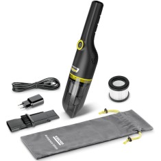 Aspirator de mana compact Karcher CVH Anniversary Edition 1.198-355.0, 100 W, 2.5 Ah, Filtru HEPA 12, autonomie 20 min (max), statie de incarcare, neg