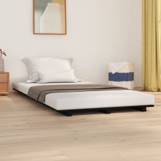 vidaXL Cadru de pat, negru, 90x190 cm, lemn masiv de pin 824592