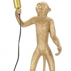 Lampa de masa Monkey, Mauro Ferretti, Ø26 x 55 cm, 1 x E27, 40W, polirasina, auriu