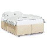 Cumpara ieftin Cadru de pat fara saltea, crem, 140x200 cm, textil