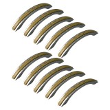 Set 10 Manere din plastic, HL044, lungime 127 mm, distanta gauri 96 mm, crem