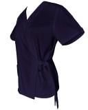 Halat Medical Pe Stil cu Elastan, Tip Kimono Bluemarin, Model Daria - XL, Bleumarin
