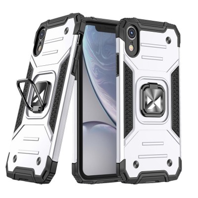 Husa pentru APPLE iPhone XR - Ring Armor (Argintiu) Wozinsky foto