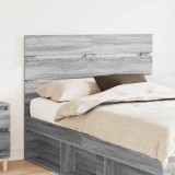 vidaXL Tăblie cap cu headboard Gri Sonoma 120 cm Lemn compozit 887558
