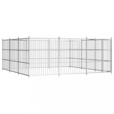 vidaXL Padoc de exterior pentru caini, 450x450x185 cm foto