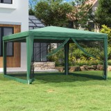 Cumpara ieftin Cort de petrecere cu 4 pereți din plasă, verde, 4x4 m, HDPE
