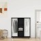 vidaXL Dulap cu raft Stejar negru 102 x 38 x 110 cm Lemn compozit