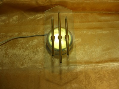 Aplica electrica Art Deco Modenist, alama, sticla, vintage foto