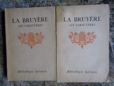 La Bruyere - Les Caracteres 2 VOL foto