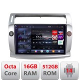 Navigatie Citroen C4 2004-2009 Edotec Kit-088 8 core QLED 2K 16+512 360 Android Waze USB Navigatie Internet Youtube Radio CarStore Technology