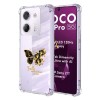 Husa antisoc pentru xiaomi poco m7 pro 5g - airbag tpu, col&Egrave;uri ranforsate- butterfly auriu