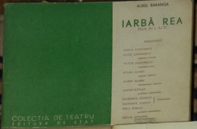 Aurel Baranga - Iarba rea foto