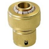 Conector cu stop mufa rapida din alama 3/4