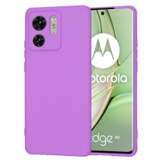 Husa premium din silicon pentru motorola edge 40 / edge (2023) - softflex, microfibra, purple foto