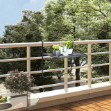 Cumpara ieftin Masă de balcon, negru, 60x40 cm, oțel