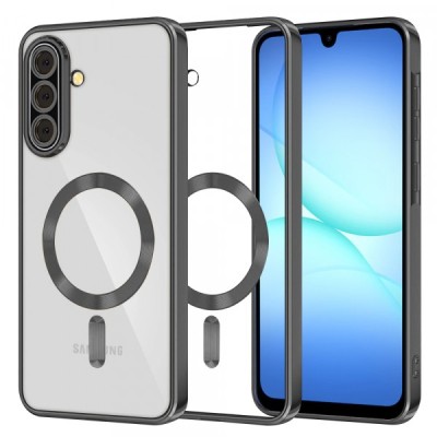 Husa MagSafe pentru Samsung Galaxy A17 4G / A17 5G, Techsuit, Luxury Crystal, Neagra foto