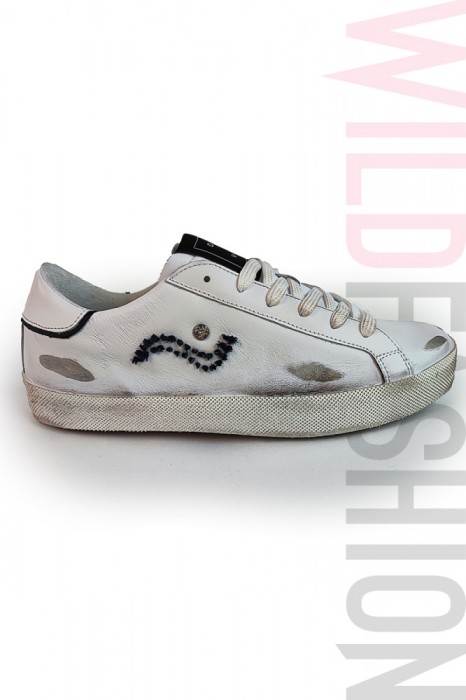 CH38-211 Adidasi casual DAVI din piele naturala cu aspect murdar