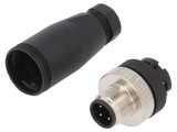 Mufă M12 4 PIN Ethernet IP65/IP67 Dreptă