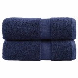 Cumpara ieftin Prosoape de baie premium, SOLUND, 2 buc., bleumarin, 30 x 30 cm, 600 g/m&sup2;