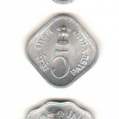 SV * INDIA LOT 5 PAISE 1975 si 5 + 10 PAISE 1975 FAO * Hrana si Munca pt. Toti