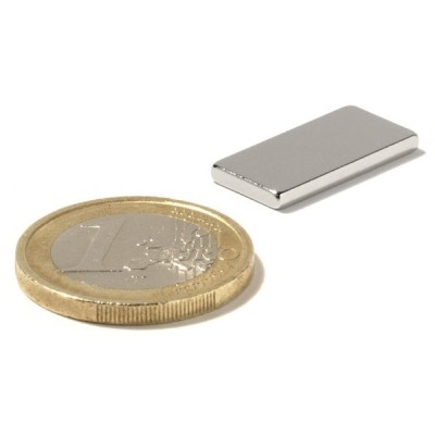 Magnet neodim bloc, 19,5&amp;amp;#215;11,5&amp;amp;#215;1,5 mm, putere 1,7 kg, N40 foto