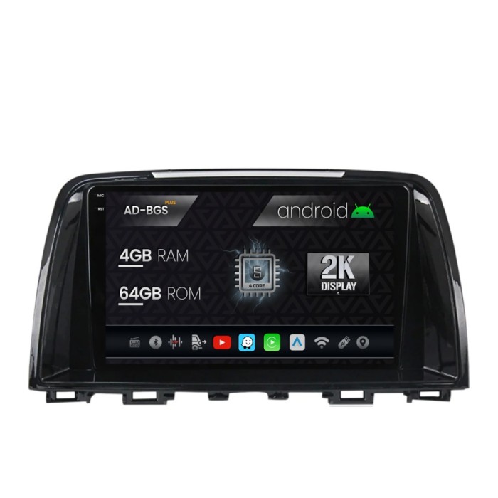 Navigatie 2K Mazda 6 (2013-2015), Android OS, S-Quadcore 4GB RAM + 64GB ROM, 9.5 Inch - AD-BGS90042K+AD-BGRKIT328v2