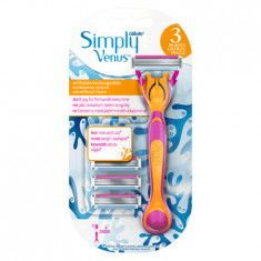 Aparat de ras Gillette Simply Venus Plus, cu 3 rezerve incluse foto