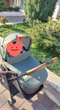 Landou Joie verde + protecție landou + protecție solară