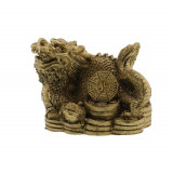 Statueta feng shui dragon cu harta bagua din rasina 6cm