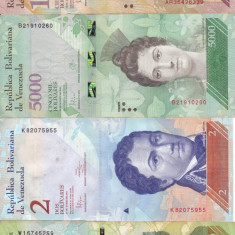 VENEZUELA lot 4 bancnote diferite VF/XF!!!