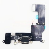 Mufă &Icirc;ncărcare iPhone SE (2016) Neagră - Bandă Flex &Icirc;nlocuire Port USB, Conector Dock