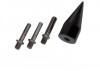 Burghiu Despicator Lemn, Conic, Diametru 42mm, Material Otel Carbon si Aliaj Zn, 3 Adaptoare, Evotools