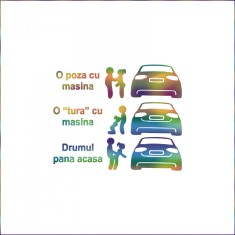 Sticker Auto , zAudi O Tura cu MaE ina, , Autocolant Personalizat cu Design Tematic Audi