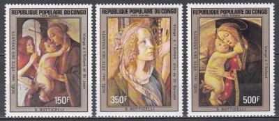 Congo 1983 - Crăciun - Picturi de Botticelli, Cota 9 EURO, MNH foto
